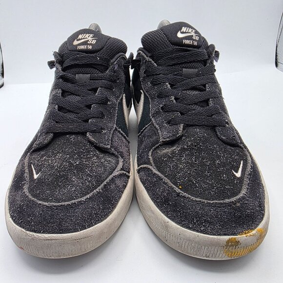 Nike SB Force 58 Men Size 7 Black White Skateboard Skate Shoes CZ2959-001 - Picture 2 of 13